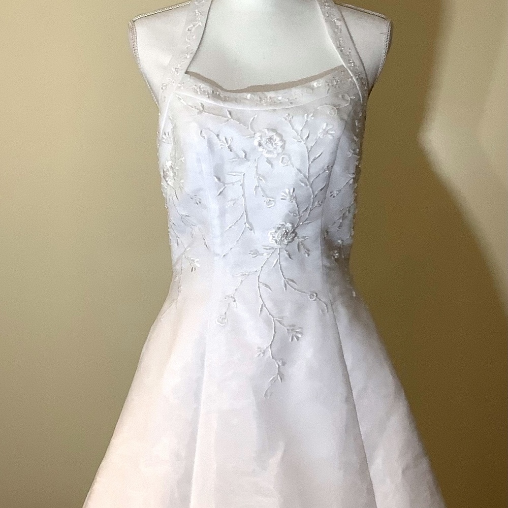 Michaelangelo David’s Bridal Organza Halter Wedding Dress, NWT